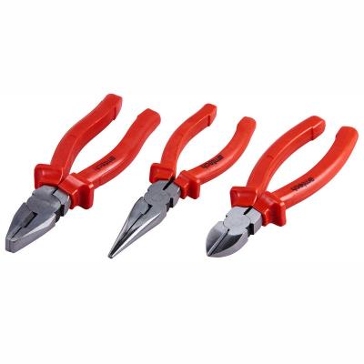 3pc Superior Pliers Set Heavy Duty Combination Long Nose Wire Cutter Electrician 